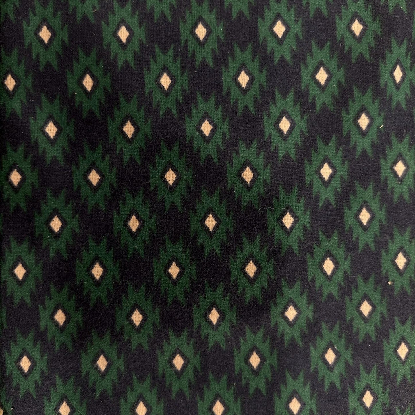 Flannel Geometry Blocks Green