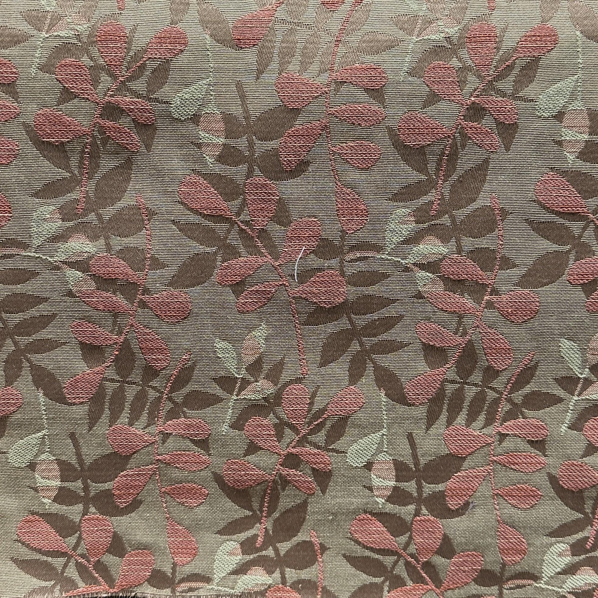 Upholstery Fabric, Leaf - Green & Red