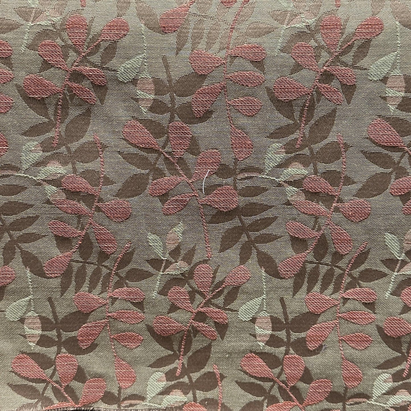 Upholstery Fabric, Leaf - Green & Red