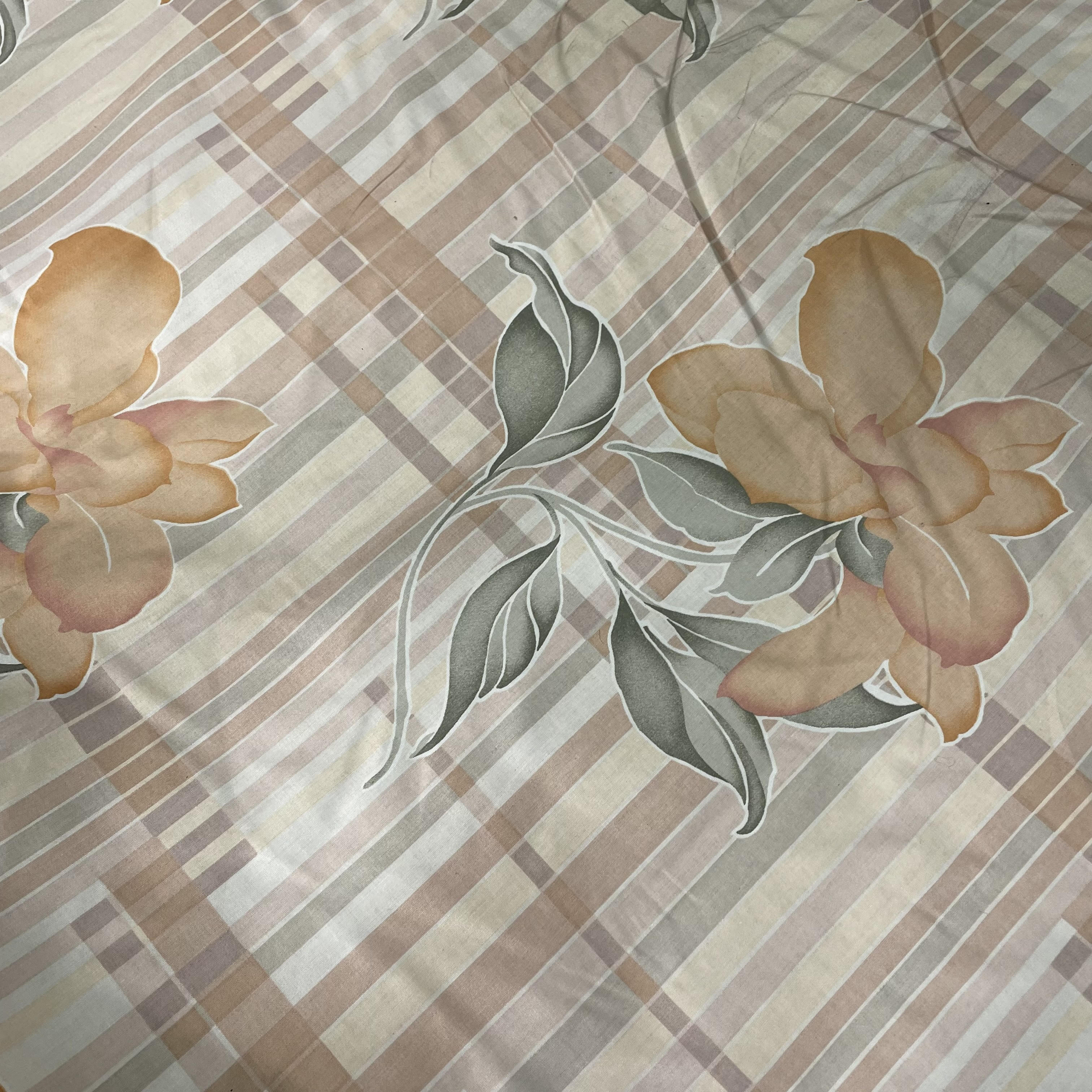Pre-Shrunk Cotton Print Floral with Stripes