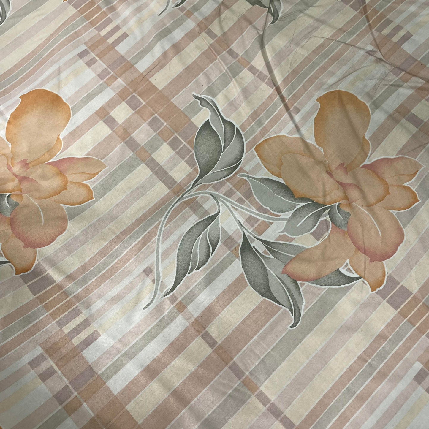 Pre-Shrunk Cotton Print Floral with Stripes