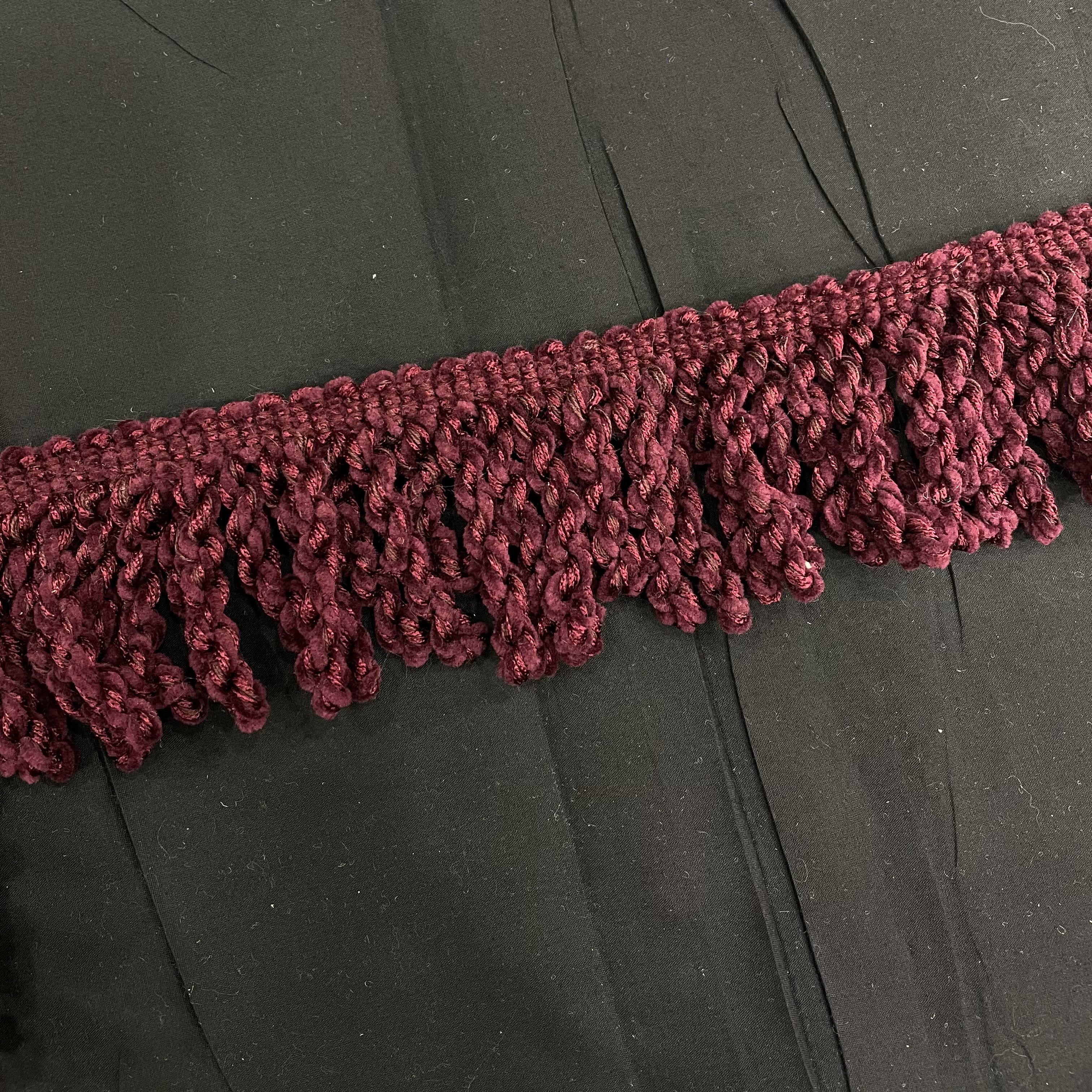 3 Inch Upholstery Fringe Plum