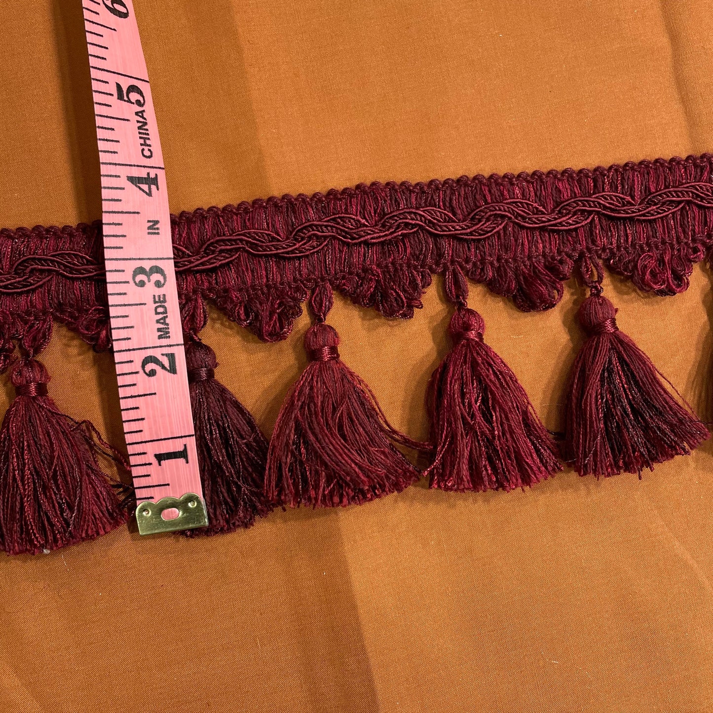 3.5 Inch Upholstery Tassel Burgundy