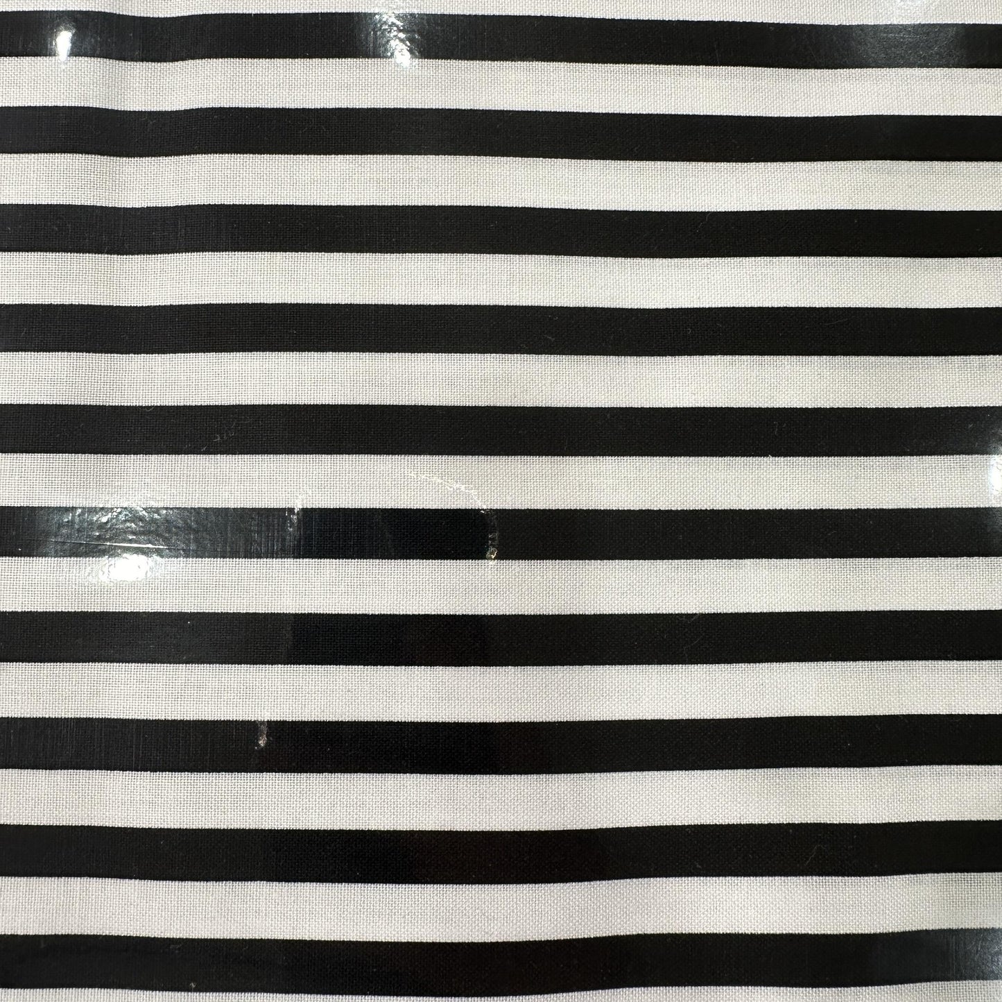 Cotton Stripes Black on White