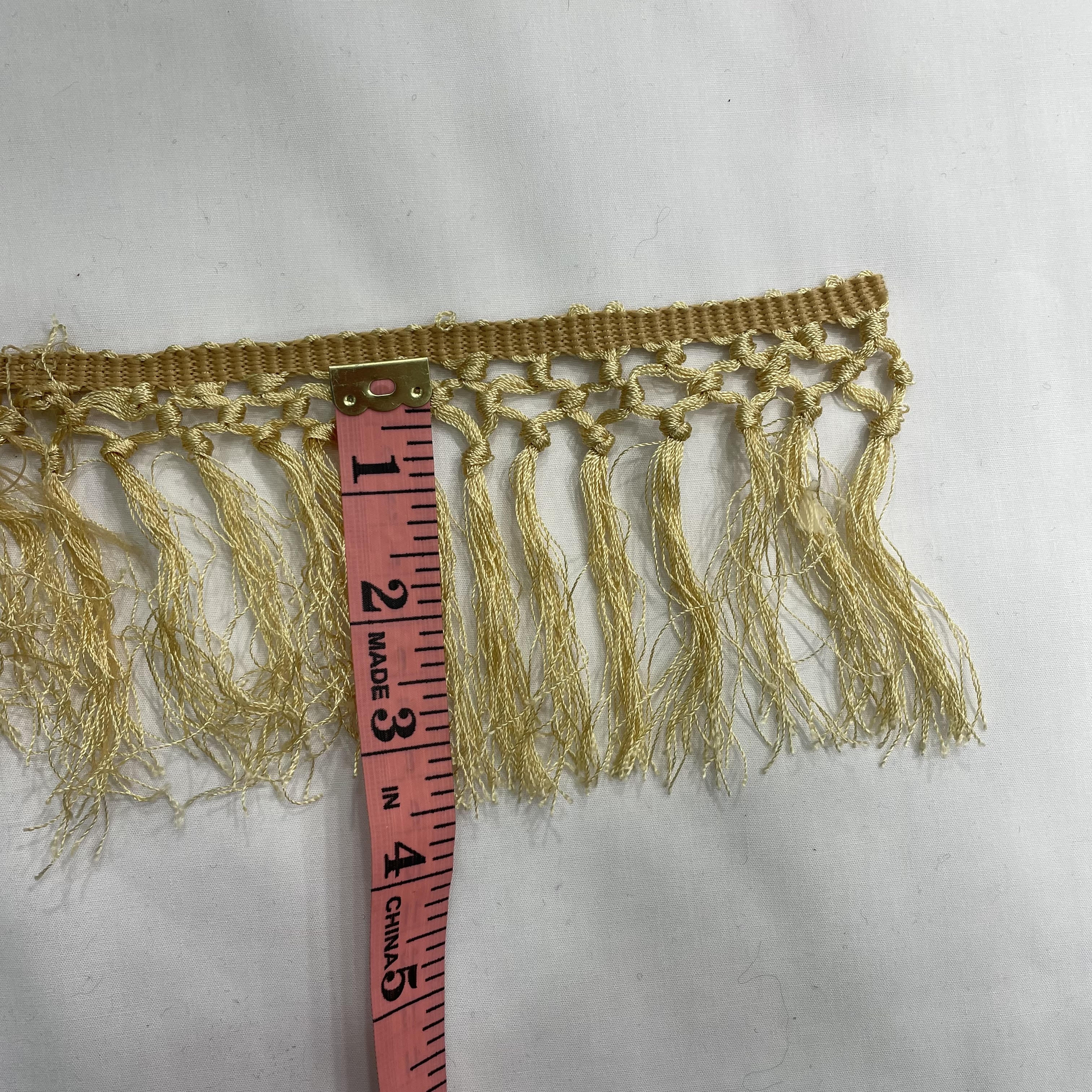 3.5 Inch Short Tassel Fringe, 100% Silk, Sunrise
