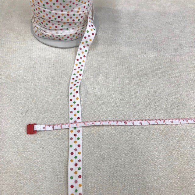 Elastic 0.6" Flat Trim Polka Dot