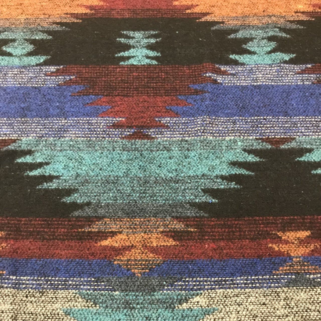 Mixed Wool Burgundy Turquoise