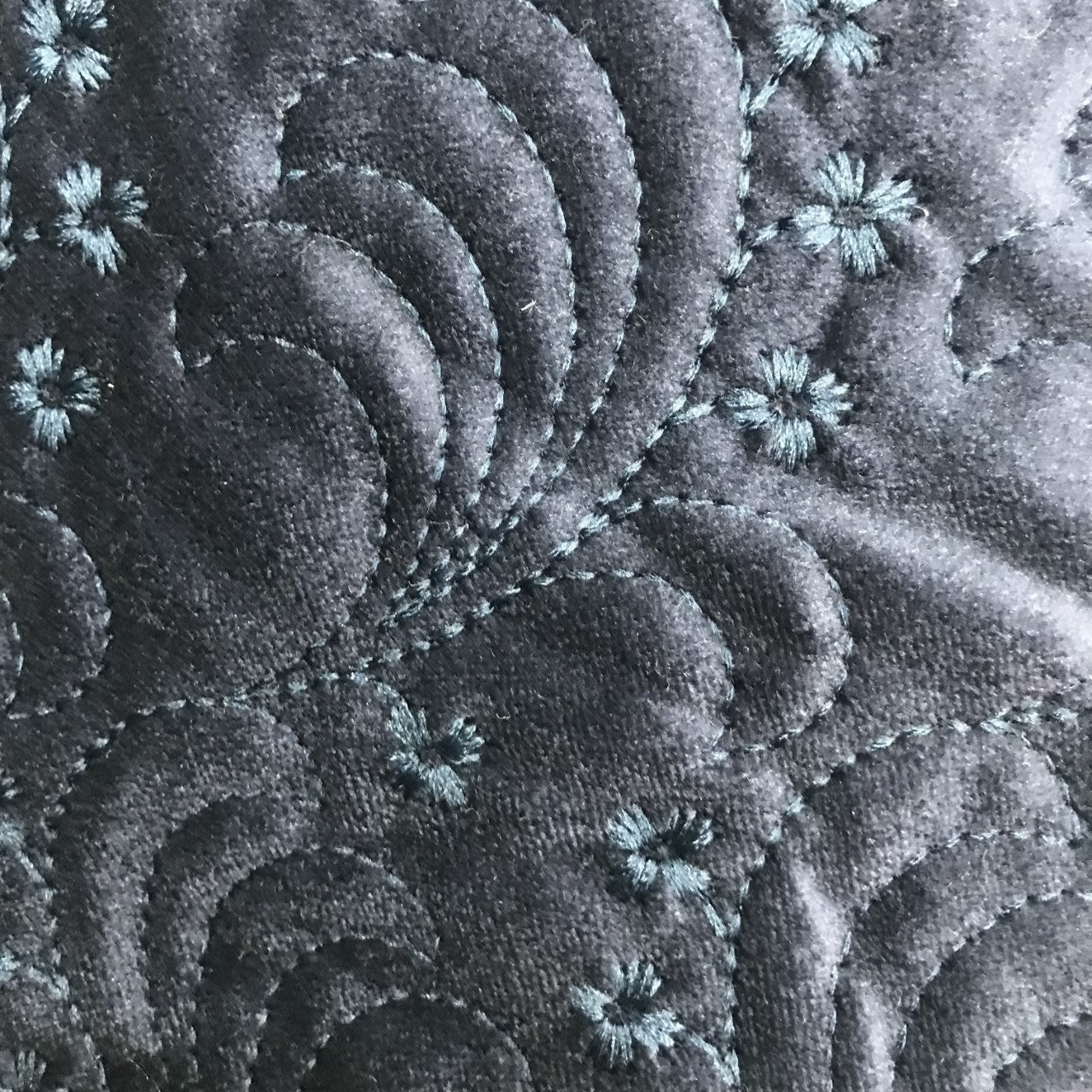 Quilted Batting Velveteen Navy