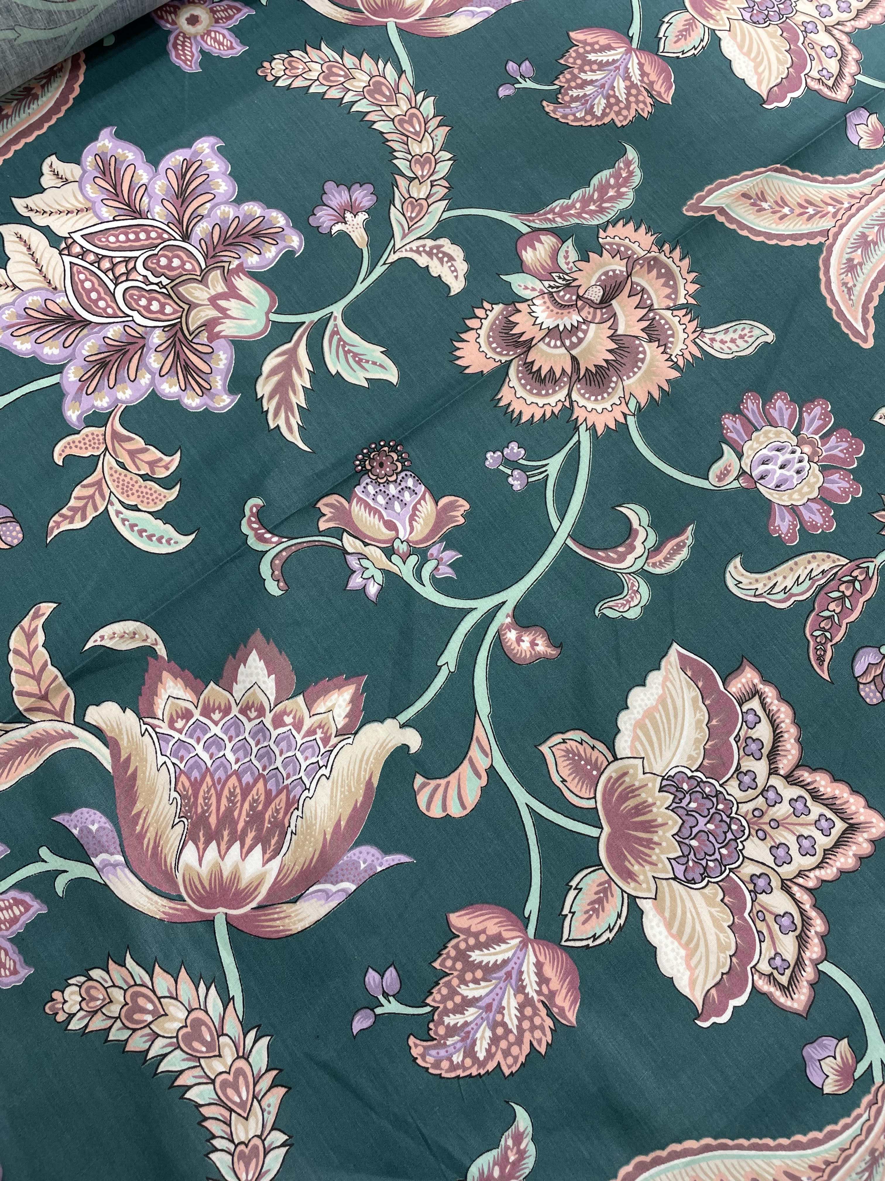 100% Cotton, Flowers,