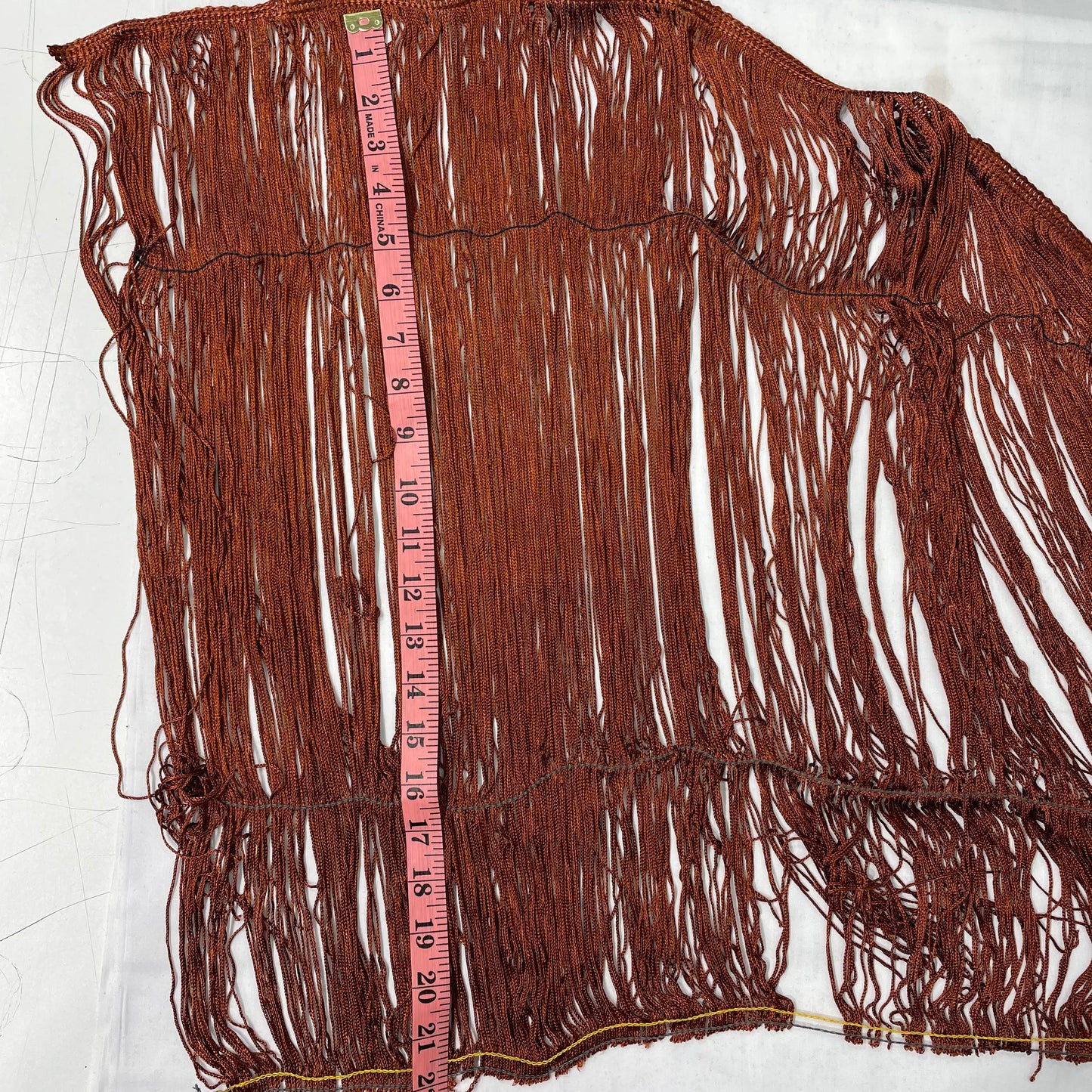 22 Inch Extra Long Fringe Rust