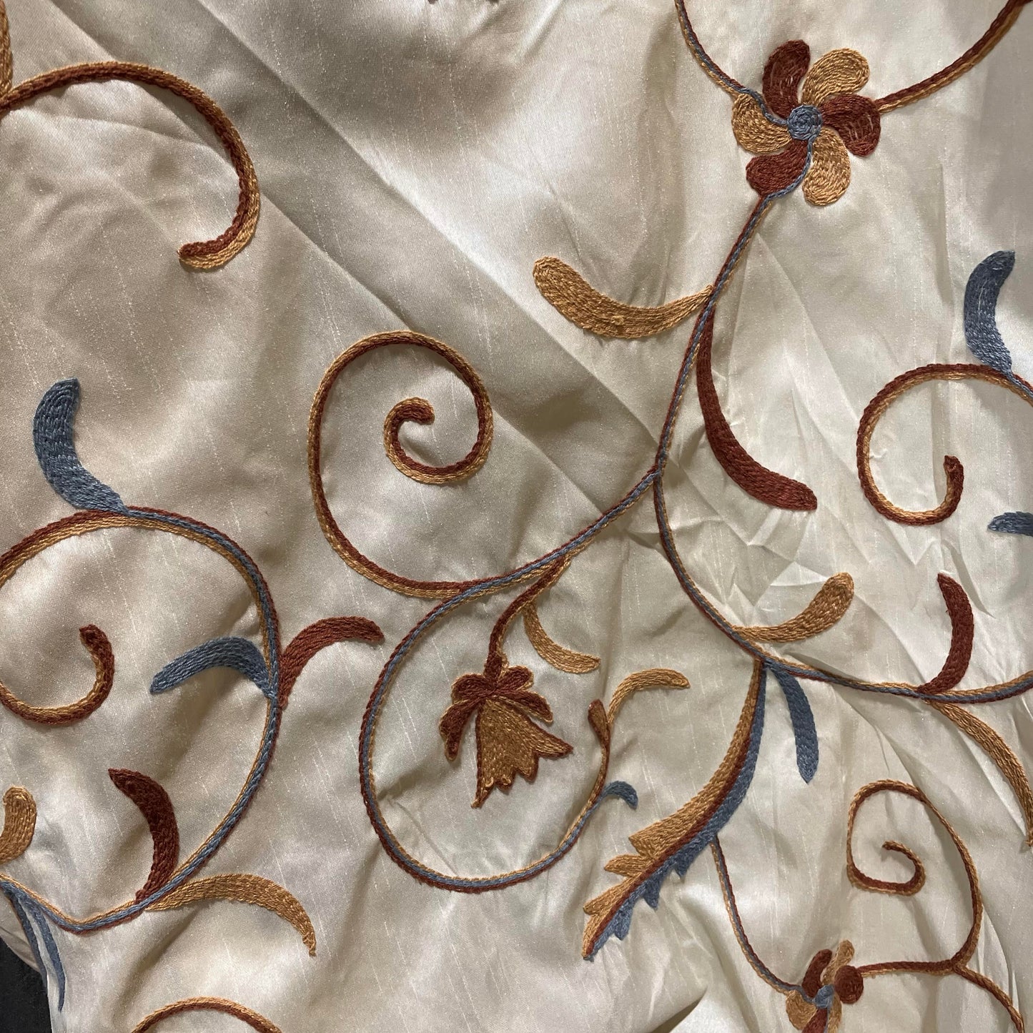 Taffeta, Embroidered Floral,