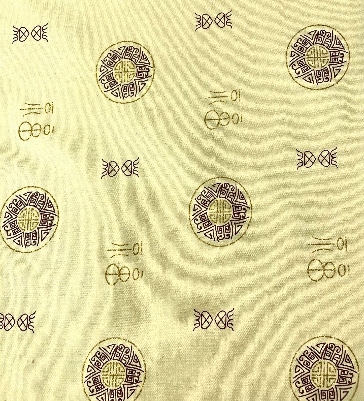 Good Luck Symbol on Cream Canvas