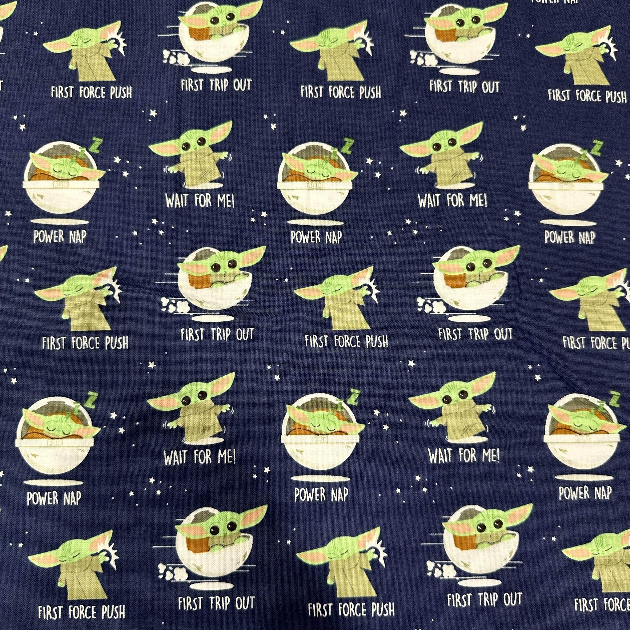 Cotton Baby Yoda Fabric from The Mandalorian  | Star Wars Fabric